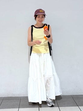 「LAKOLE（ラコレ）のアイテム（キャップ）」を使った、jump18さん（レディース・150cm）の春コーディネート