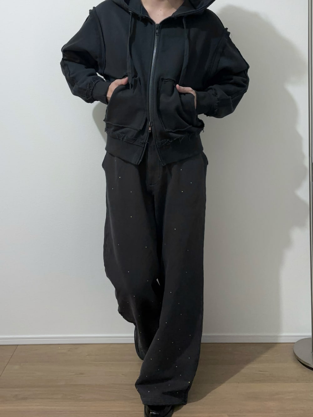 【a2o】カットオフスウェットパーカ L セール】【a2o】カットオフスウェットパーカー（パーカー）｜a2o