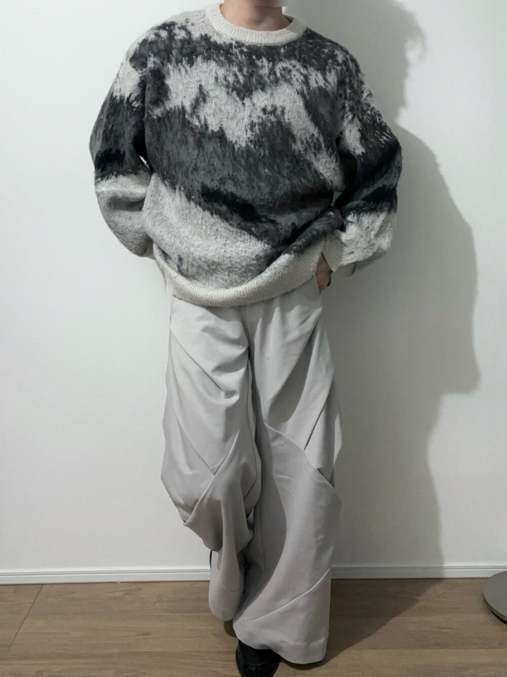 SERACE】Loose silhouette abstract shaggy knit / ルーズ