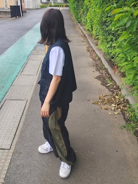 「みんなの白Tフェス」｜「アイテム（ベスト）」を使った、ちゃい。さん（レディース・146cm）の夏コーディネート