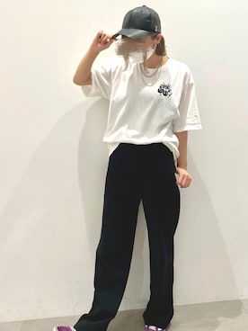 「韓国好きな人と繋がりたい」｜「アイテム（帽子）」を使った、415dayonさん（レディース・167cm）の秋コーディネート
