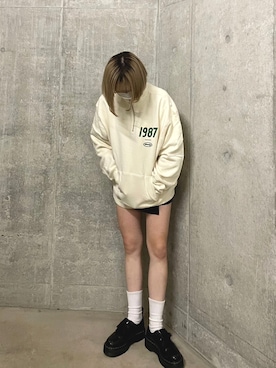 「韓国好きな人と繋がりたい」｜「アイテム（スウェット）」を使った、415dayonさん（レディース・167cm）の秋コーディネート