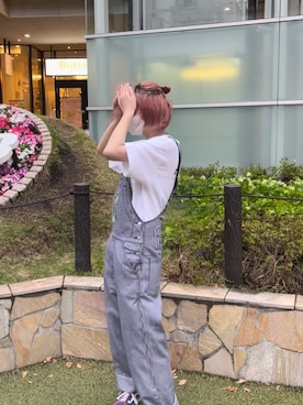「韓国コーデ」｜「アイテム（オールインワン・サロペット）」を使った、415dayonさん（レディース・167cm）の春コーディネート