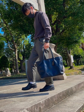 「EMMA  CLOTHES」｜「アイテム（モカシン/デッキシューズ）」を使った、bashaaaaan［相互フォロー］ さん（メンズ・171cm）の秋コーディネート