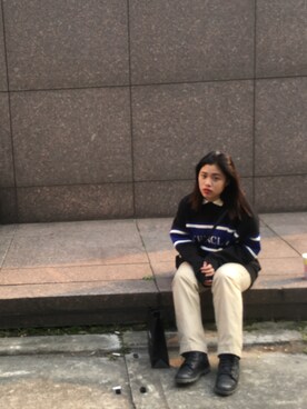 「SPAO（スパオ）のアイテム（トップス）」を使った、Rebeccaさん（レディース・160cm）の秋コーディネート