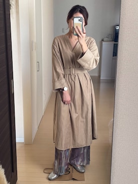 「Simplicite（サンプリシテ）のアイテム（ワンピース/ドレス）」を使った、gumi76さん（レディース・161cm）の秋コーディネート