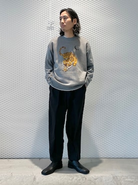 「CABANE de ZUCCa（カバンドズッカ）のアイテム」を使った、fujitaさん（メンズ・176cm）の冬コーディネート