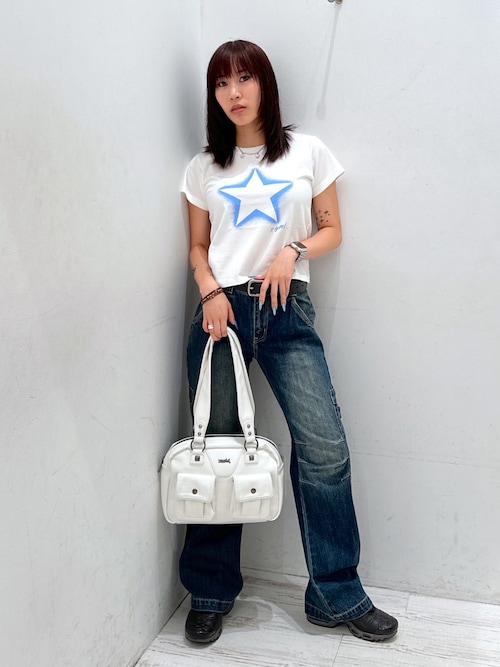 SPRAY STAR S/S BABY TEE（Tシャツ/カットソー）｜X-girl
