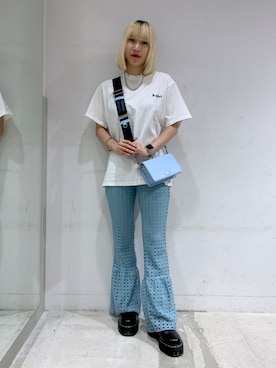 「金髪ショート」｜えれんさん（レディース・155cm）の夏コーディネート
