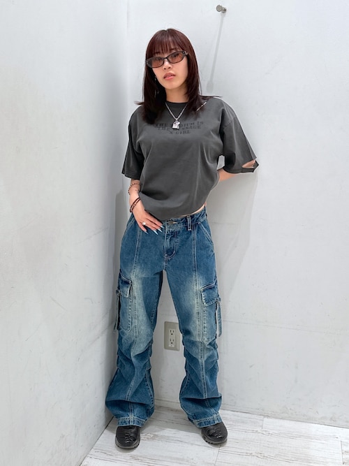 X-girl ジーンズ デニム デニムパンツ LOW RISE CARGO POCKET