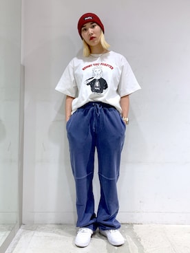 「アイテム（スウェットパンツ）」を使った、えれんさん（レディース・155cm）の秋コーディネート