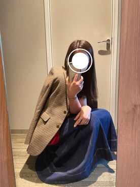 「ごきげんウィーク」｜「アイテム（その他アウター）」を使った、my0339さん（レディース・160cm）の春コーディネート