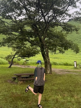 「アイテム（ナイロンジャケット）」を使った、Hanaさん（レディース・164cm）の秋コーディネート