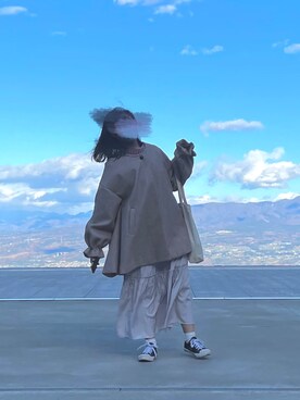 「152cm」｜「アイテム（ノーカラーコート）」を使った、あやこさん（レディース・152cm）の秋コーディネート