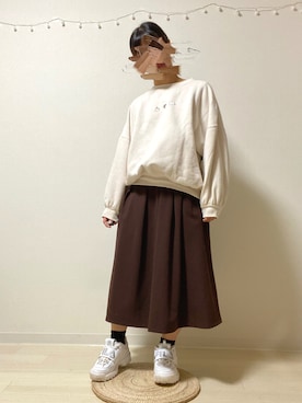 「apres jour（アプレジュール）のアイテム（スウェット）」を使った、あやこさん（レディース・152cm）の秋コーディネート