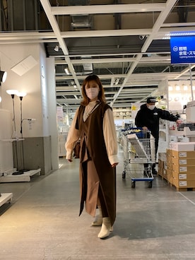 「LOWRYS FARM（ローリーズファーム）のストレッチヒールブーツ　851418（ブーツ）」を使った、あやこさん（レディース・152cm）の秋コーディネート