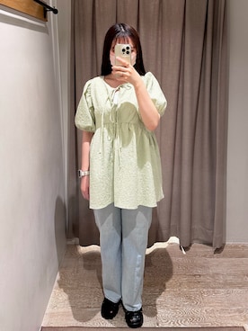 「archives（アルシーヴ）のアイテム（パンツ）」を使った、ayaさん（レディース・152cm）の春コーディネート