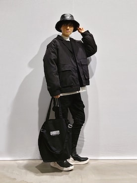 「semantic design（セマンティックデザイン）のアイテム」を使った、kezmuraさん（レディース・170cm）の冬コーディネート
