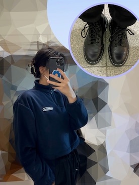 「blue」｜「アイテム（ヘアアクセサリー）」を使った、a__k0cityさん（レディース・160cm）の秋コーディネート