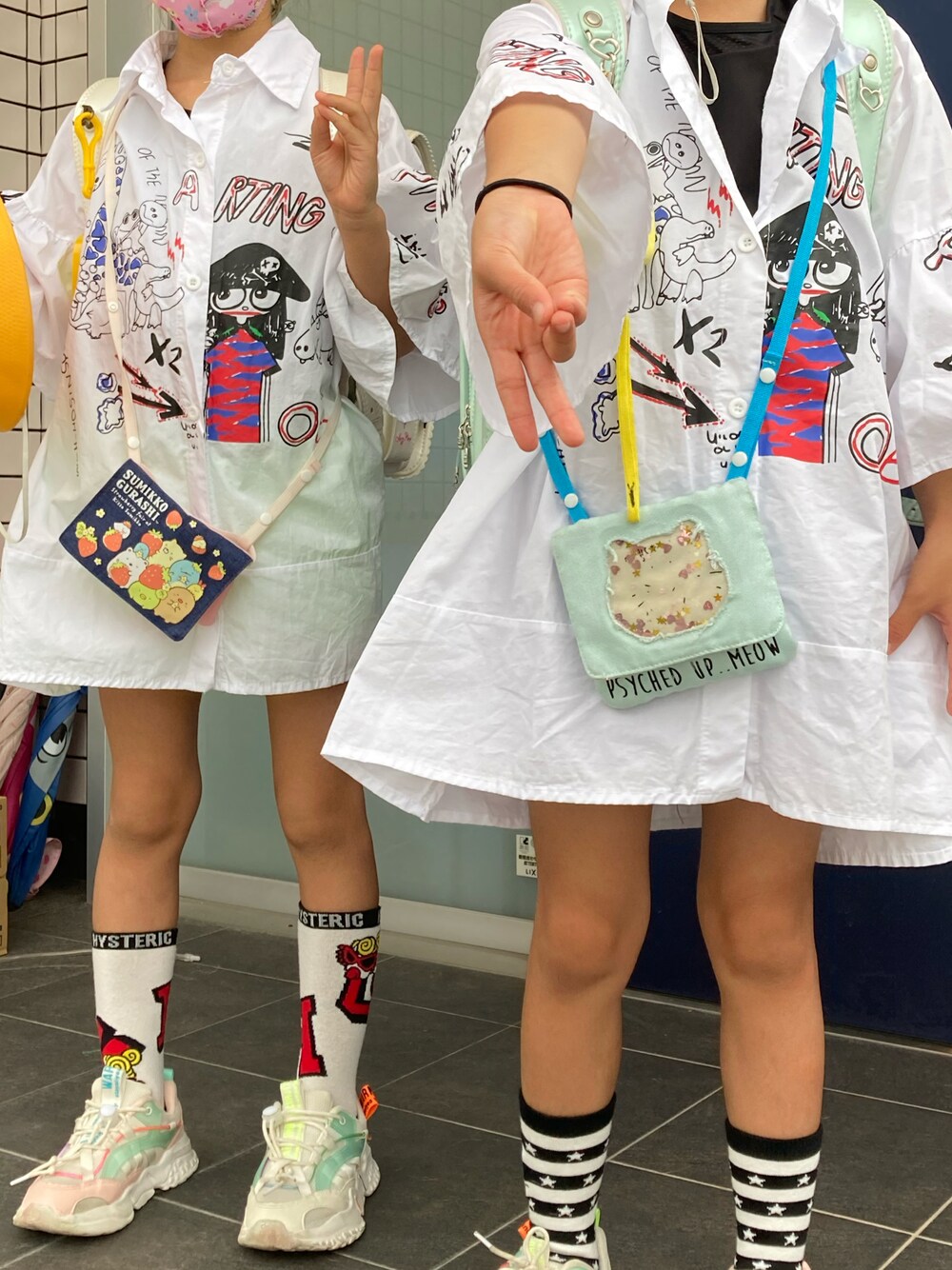 「ふたごコーデ」｜「韓国ファッション #Kのアイテム（ワンピース、ホワイト系）」を使った、na-ちゃんさん（キッズ・120cm）の秋コーディネートの1枚目の写真