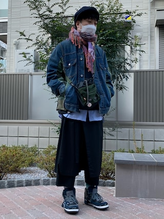 PPCM コーデュロイ　ボア　ミリタリージャケット　kolor sacai KOJI｜Sacaiのジャケット/アウターを使ったコーディネート - WEAR
