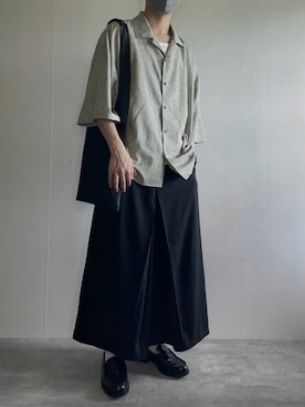 「remer（リメール）のloose floral shirt 【小花柄】/ルーズフローラルシャツ（シャツ/ブラウス、ベージュ系）」を使った、rakuwear2002さん（メンズ・172cm）の春コーディネート