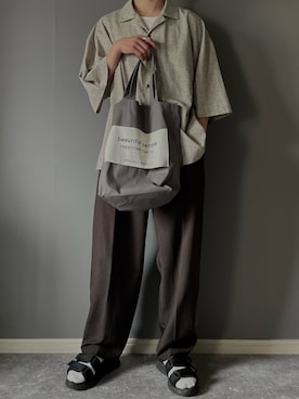 「半袖シャツコーデ」｜rakuwear2002さん（メンズ・172cm）の春コーディネート