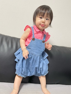 「LaStella（ラステラ）のアイテム」を使った、・.＊Hazyu＊.・さん（キッズ・70cm）の夏コーディネート