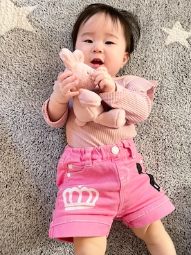 「10ヶ月」｜・.＊Hazyu＊.・さん（キッズ・70cm）の春コーディネート