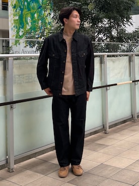 「アイテム（デニムジャケット）」を使った、ゆうすけさん（メンズ・180cm・10代）の秋コーディネート