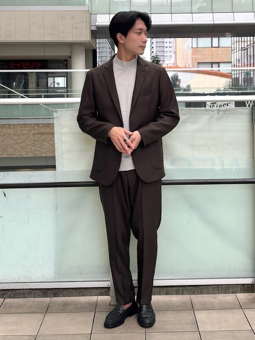 LIFE STYLE TAILOR ウールライクツイルコンフォータブルパンツ