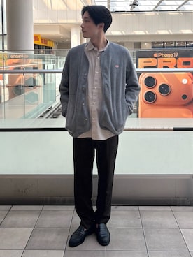 「アイテム（ノーカラージャケット）」を使った、ゆうすけさん（メンズ・180cm）の秋コーディネート