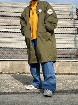「ミリタリーコーデ」｜「アイテム（スリッポン）」を使った、1017kazumaさん（メンズ・171cm）の春コーディネート