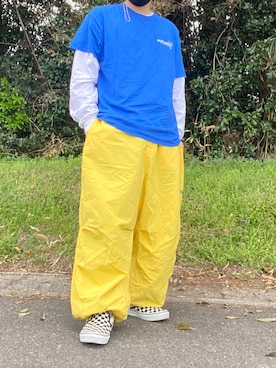 「古着女子」｜「アイテム（スリッポン）」を使った、1017kazumaさん（メンズ・171cm）の春コーディネート