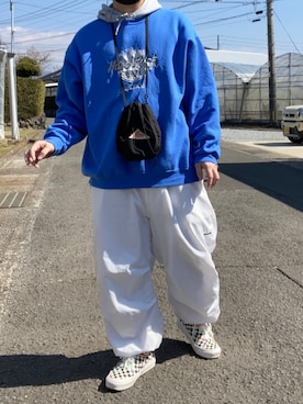 「古着好きな人と繋がりたい」｜「アイテム（その他シューズ）」を使った、1017kazumaさん（メンズ・171cm）の春コーディネート