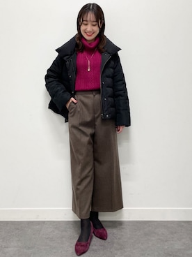 「Reflect（リフレクト）のアイテム（ダウンジャケット/コート）」を使った、Reflectさん（レディース・157cm）の冬コーディネート