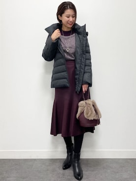 「Reflect（リフレクト）のアイテム（ダウンジャケット/コート）」を使った、Reflectさん（レディース・168cm）の冬コーディネート