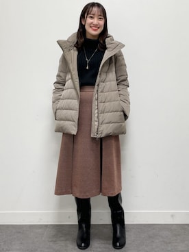「Reflect（リフレクト）のアイテム（ダウンジャケット/コート）」を使った、Reflectさん（レディース・157cm）の冬コーディネート