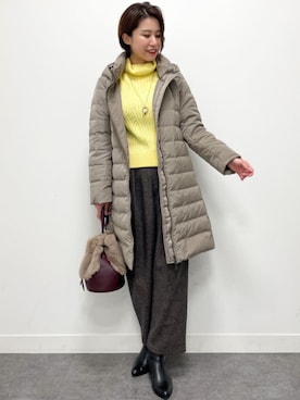 「Reflect（リフレクト）のアイテム（ダウンジャケット/コート）」を使った、Reflectさん（レディース・168cm）の冬コーディネート