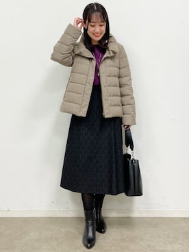 「Reflect（リフレクト）のアイテム（ダウンジャケット/コート）」を使った、Reflectさん（レディース・157cm）の冬コーディネート