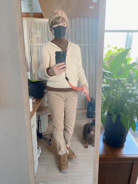 「UGG（アグ）のアイテム（帽子）」を使った、coraさん（レディース・168cm）の冬コーディネート