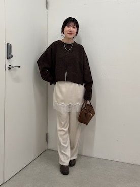 「アイテム（アクセサリー）」を使った、asaminさん（レディース・158cm・30代）の秋コーディネート