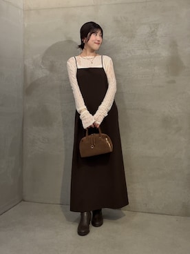 「アイテム（ワンピース）」を使った、asaminさん（レディース・158cm・30代）の秋コーディネート