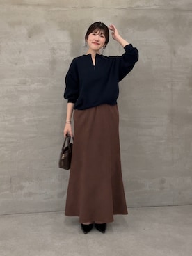 「アイテム（ニット/セーター）」を使った、asaminさん（レディース・158cm・30代）の夏コーディネート