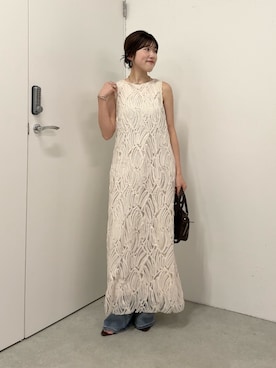 「レースワンピース」｜asaminさん（レディース・158cm）の夏コーディネート