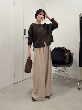 「アイテム（セットアップ）」を使った、asaminさん（レディース・158cm）の秋コーディネート