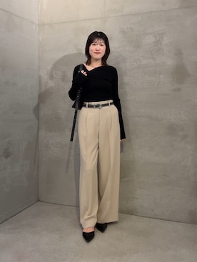 「PAPILLONNER（パピヨネ）のアイテム」を使った、asaminさん（レディース・158cm）の冬コーディネート