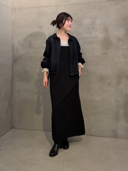 GALLARDAGALANTE／2024AW／ジョーゼットブラウスT ブラック黒 ガリャルダガランテ GALLARDAGALANTE 《24AW》ジョーゼットコンビ