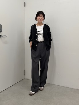 「アイテム（カーディガン/ボレロ）」を使った、asaminさん（レディース・158cm・30代）の秋コーディネート
