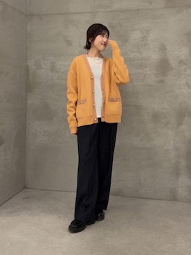 「アイテム（スラックス）」を使った、asaminさん（レディース・158cm・30代）の秋コーディネート